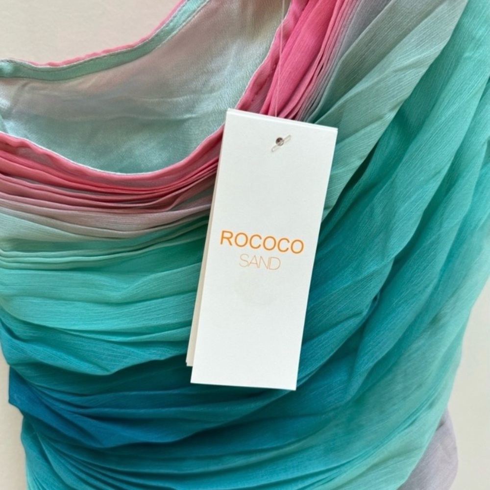 BNWT Rocco Sand Ombré One-Shoulder Maxi Dress - Size XS - Picture 9 of 9